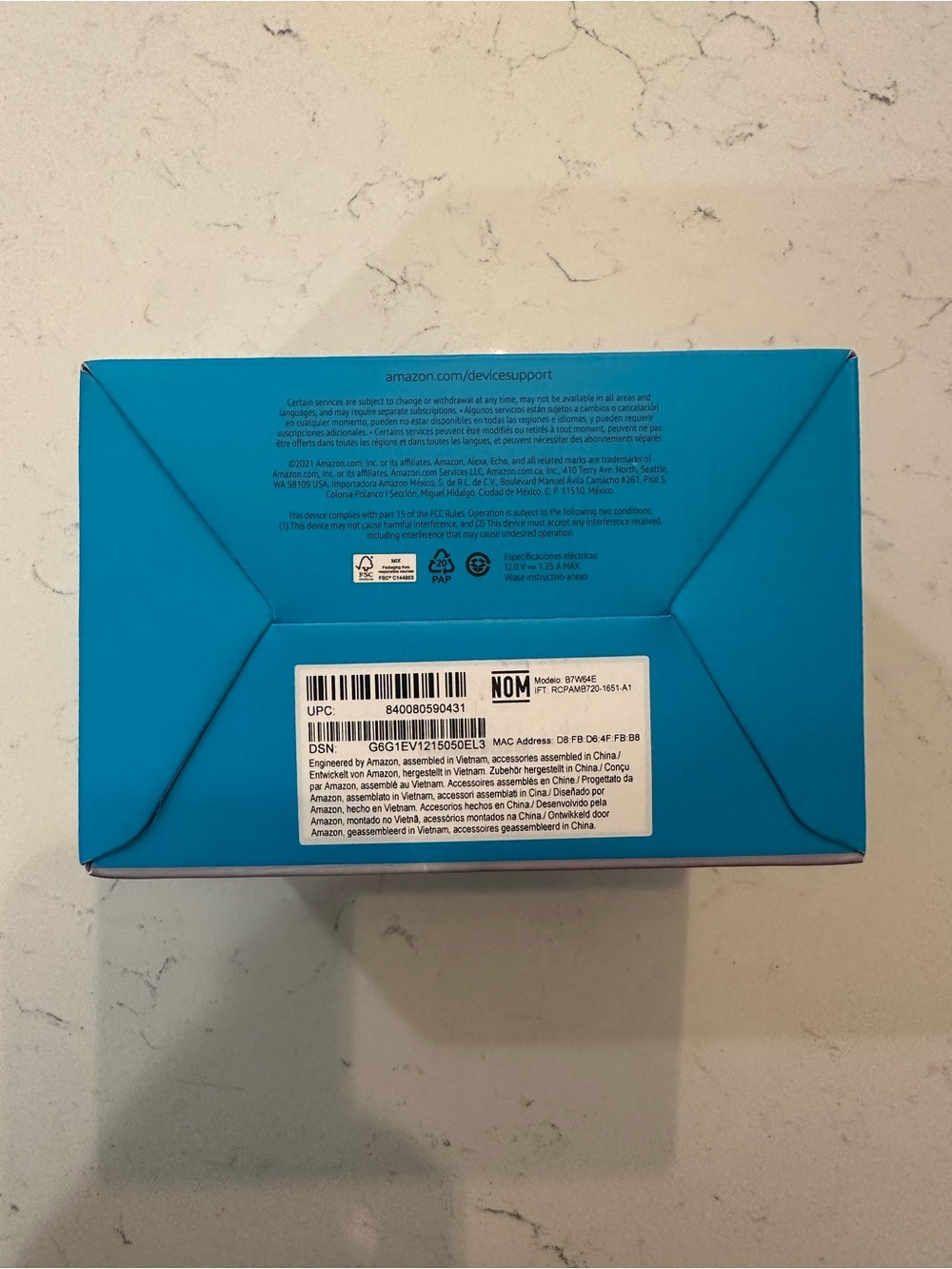 Amazon Echo Dot - White Fabric Smart Speaker - Picture 3 of 3